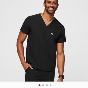 NWT- Figs Black Scrub Top for Men- XL
